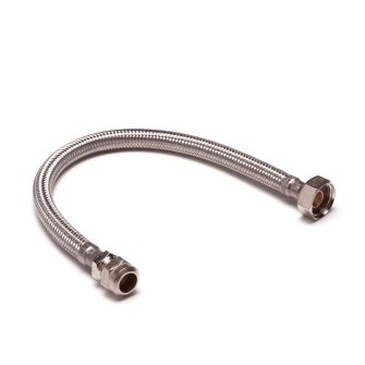 Flexibele aansluitbuis, knel x binnendraad, 12 mm x 1/2